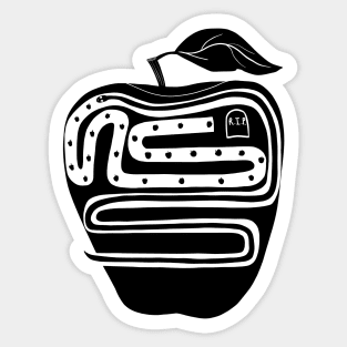 Worm In Apple | Tunnel Vision Sticker